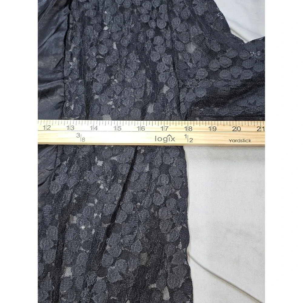 Unbranded Black Lace Top Women's Size Medium/Large Vintage Button Up‎ Sun Wear